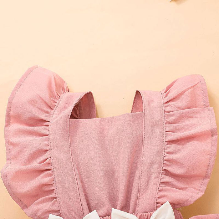 Baby Girl Pink Jumpsuit Headband Set