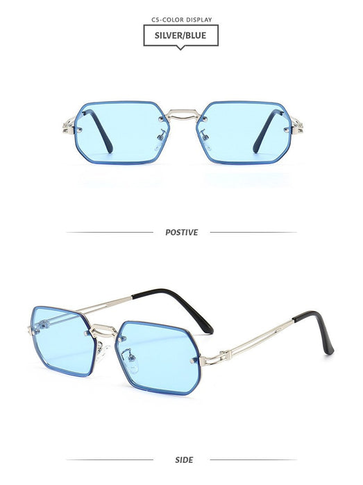 Metal sunglasses personality small frame