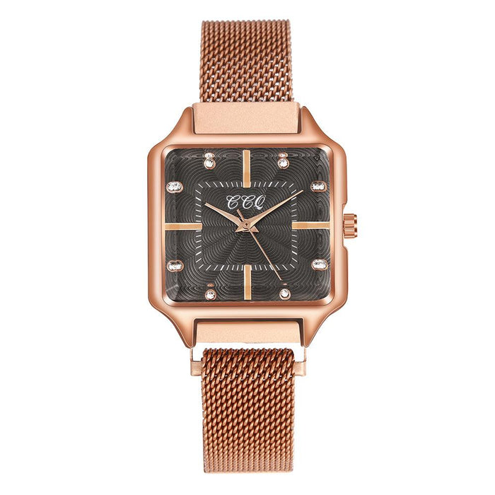 New Stainless Steel Women Wristwatch Quartz Fashion Casual Clock LLZ20787