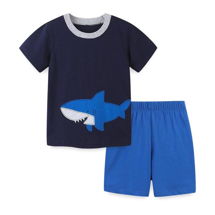 Children's knitted cotton two piece set for children