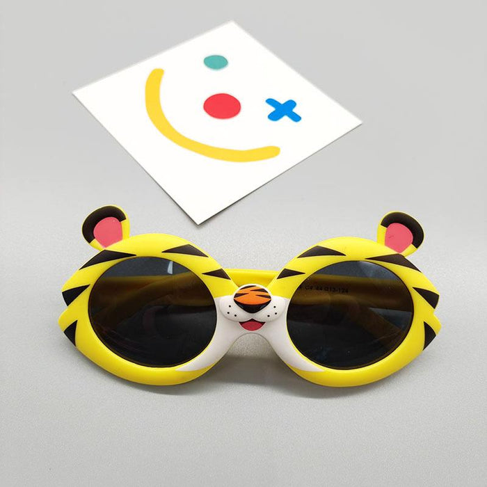 Children Cartoon Funny Little Tiger Folding Sunglasses