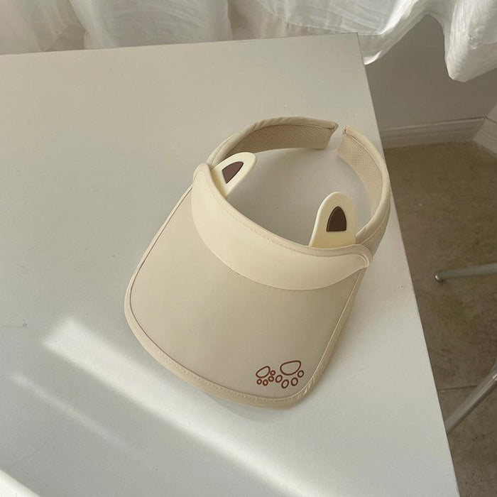 Summer Cute Cat Ears Children‘s Wide Brim Sun Hat