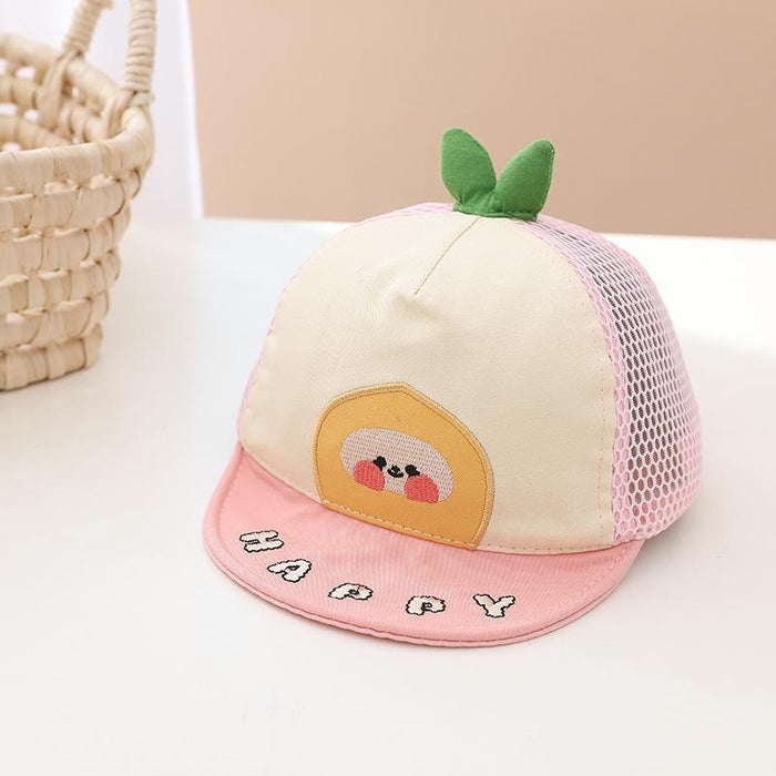 Summer Cute Baby Cartoon Color Matching Children's Net Cap