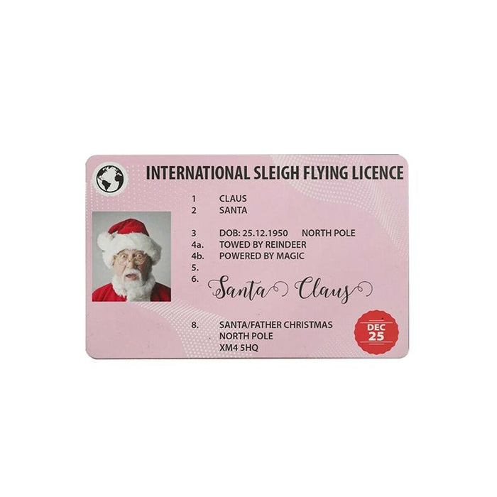 Creative Santa Claus Flight License Christmas Eve Driving Licence
