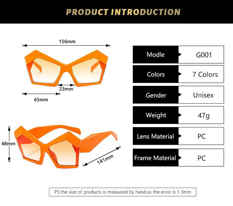 Trendy sunglasses, avant-garde Sunglasses