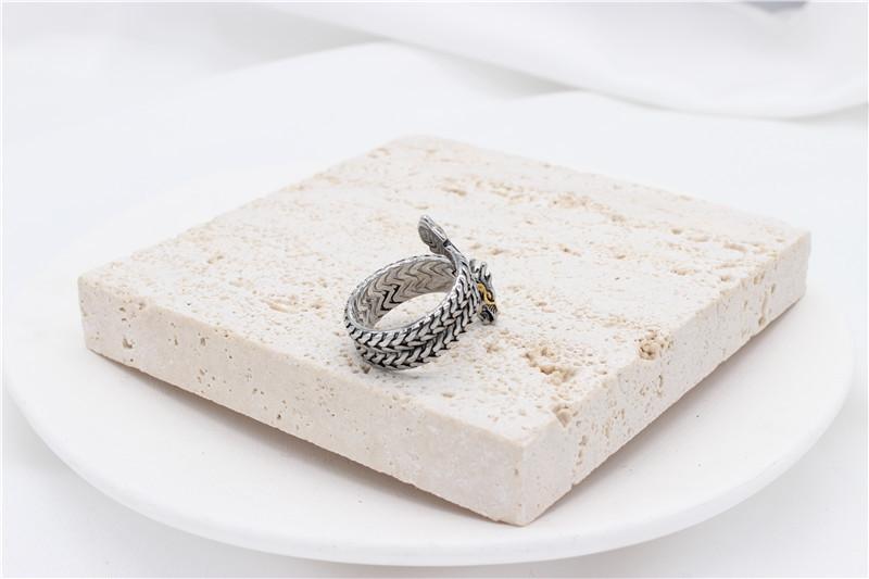 Personality Retro Chinese Dragon Men's Titanium Steel Ring