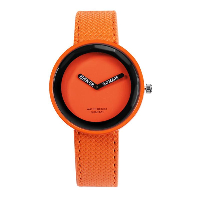 Fashion Women Quartz Leather Strap WristWatch