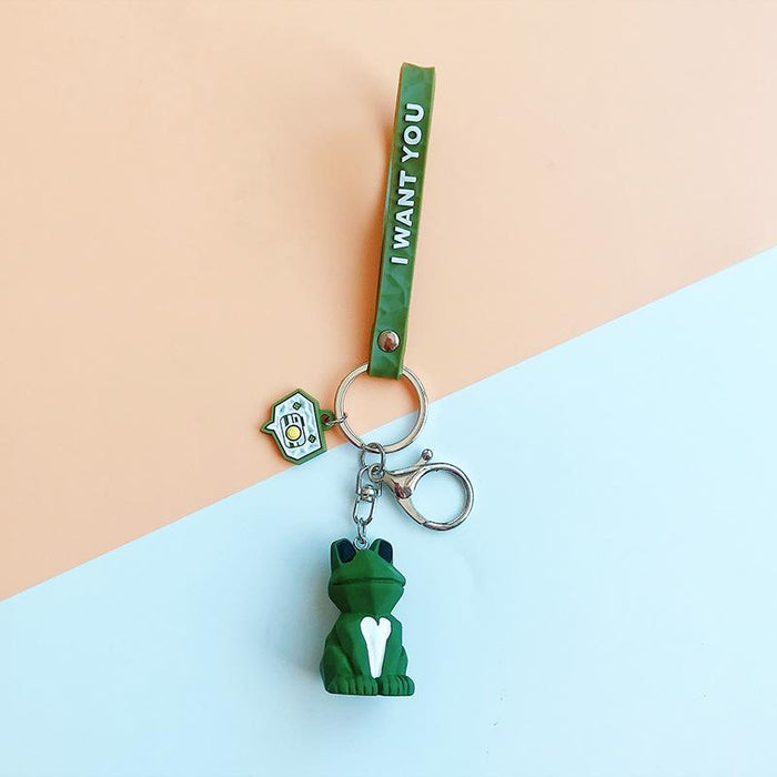 Cartoon Creative Faceted Geometric Dinosaur Keychain