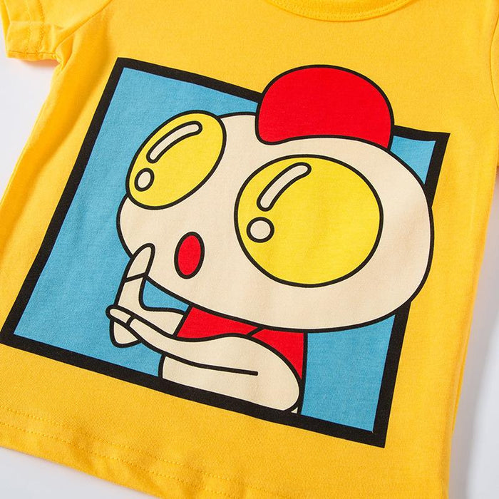 Monster cartoon Korean children's wear children's Short Sleeve T-Shirt