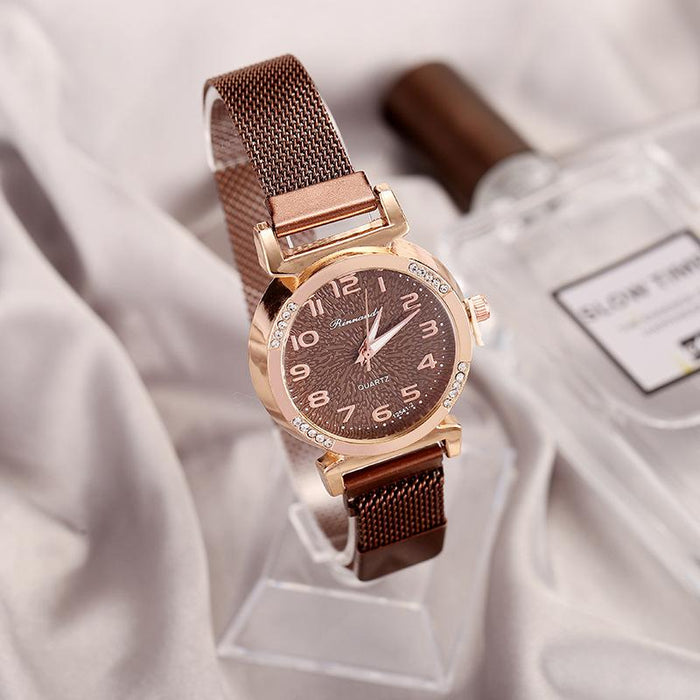 New Stainless Steel Women Wristwatch Quartz Fashion Casual Clock LLZ22229