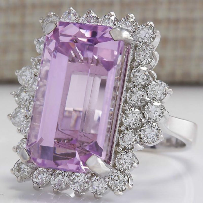 Fashion Luxury Women Pink Big  Zircon Rings