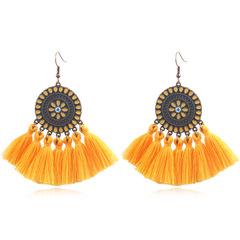 Women's Bohemian Handmade Fan-shaped Tassel Earrings