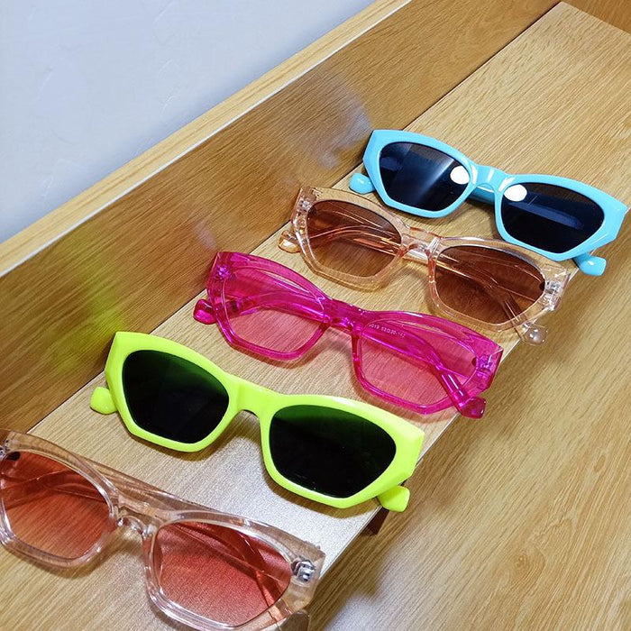 Fashion Retro Plain Small Frame Sunglasses