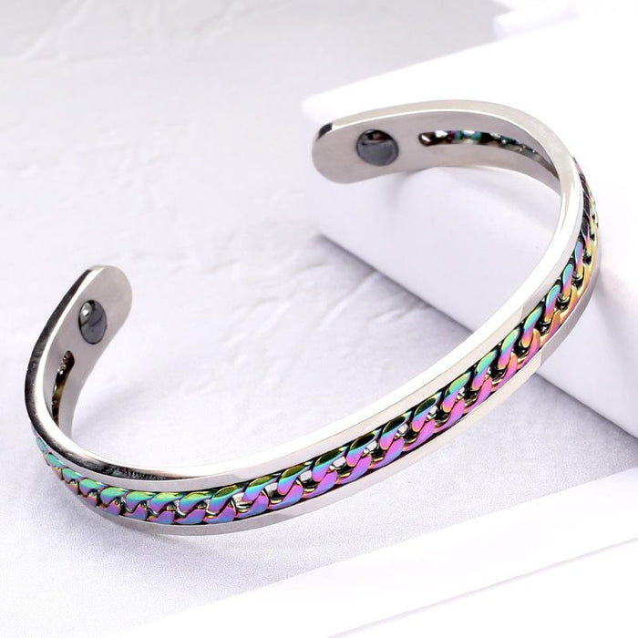 New Titanium Steel Bracelet Colorful C Type Open Bracelet Bangle