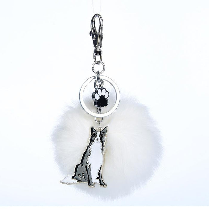 Small Dog Cat Dog Pet Metal Keychain