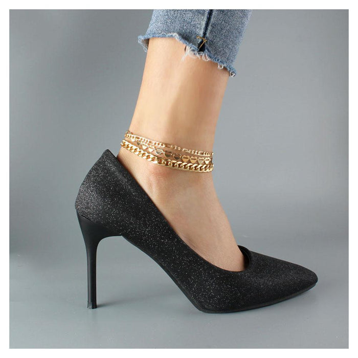 Fashionable and Simple Personalized Alloy Foot Chain Multi-layer Gold Foot Decoration