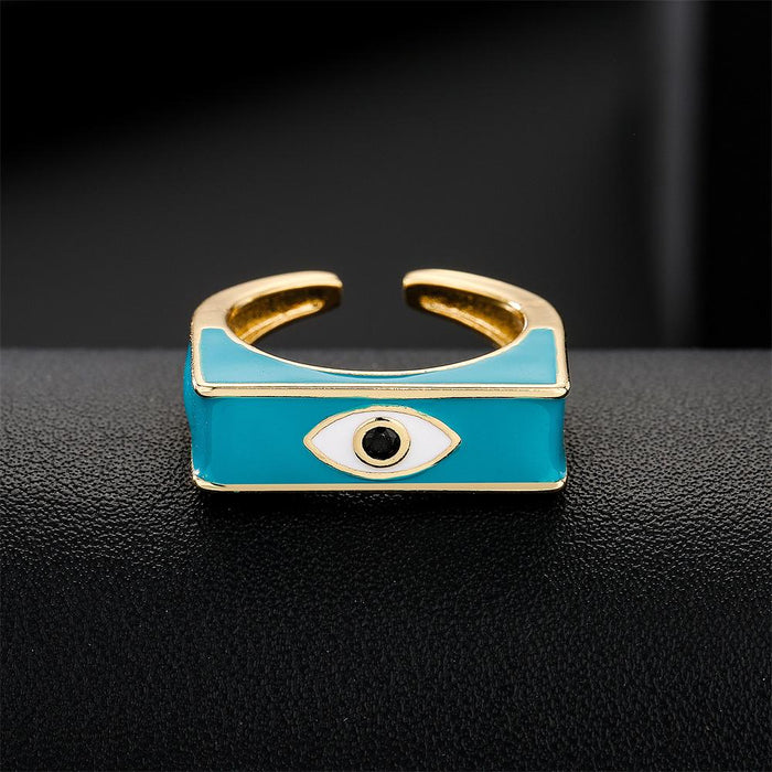 Simple Fashion Oil Drop Geometric Open Women's Ring