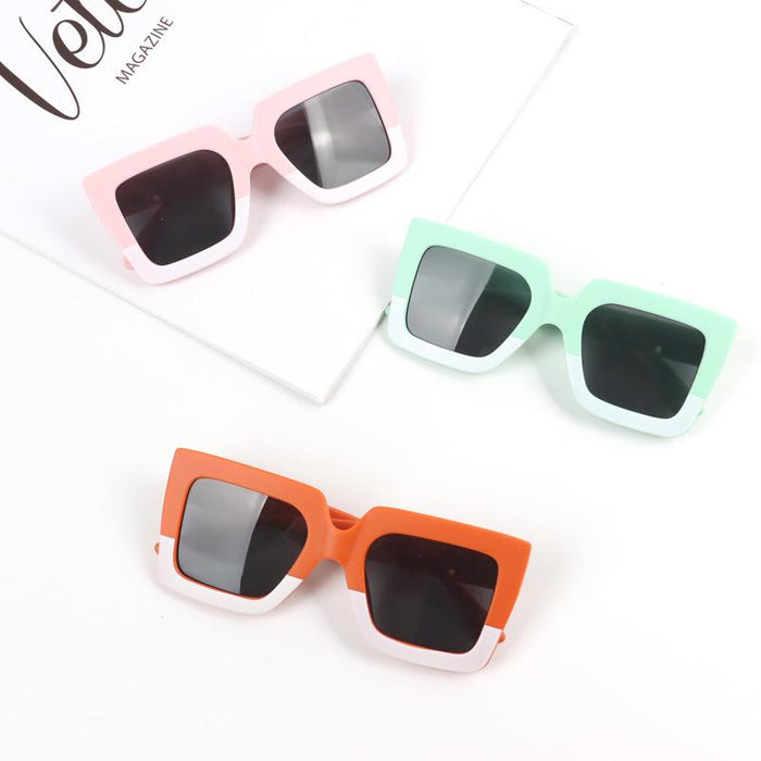 Children's Sunglasses color matching wide edge frame