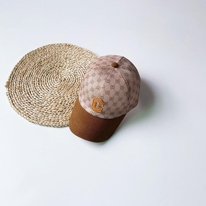 Summer C Letter Kids Shade Hollow Mesh Cap