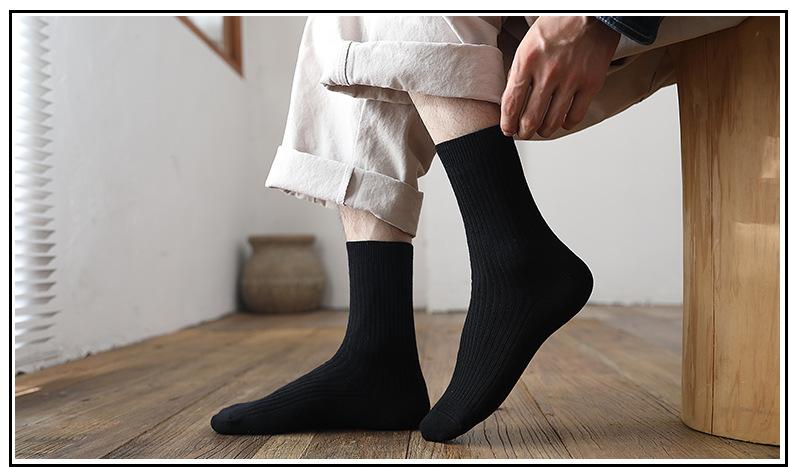 New Solid Color Cotton Socks Casual Breathable Cotton Socks