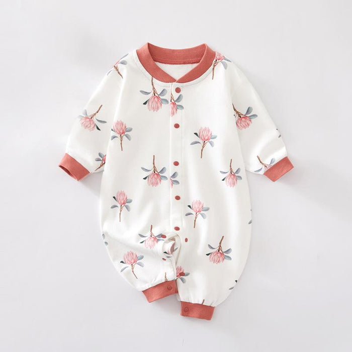 Noble Flower Cotton Infant Romper