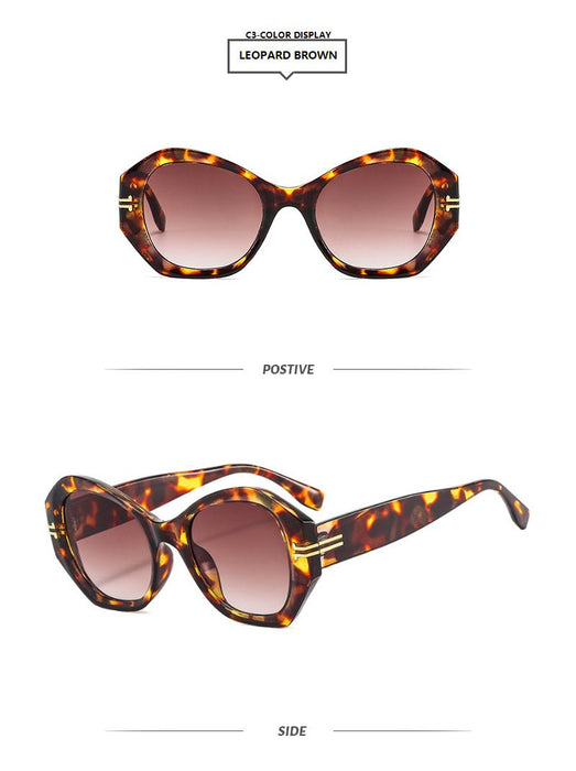Irregular geometric personality light luxury Sunglasses