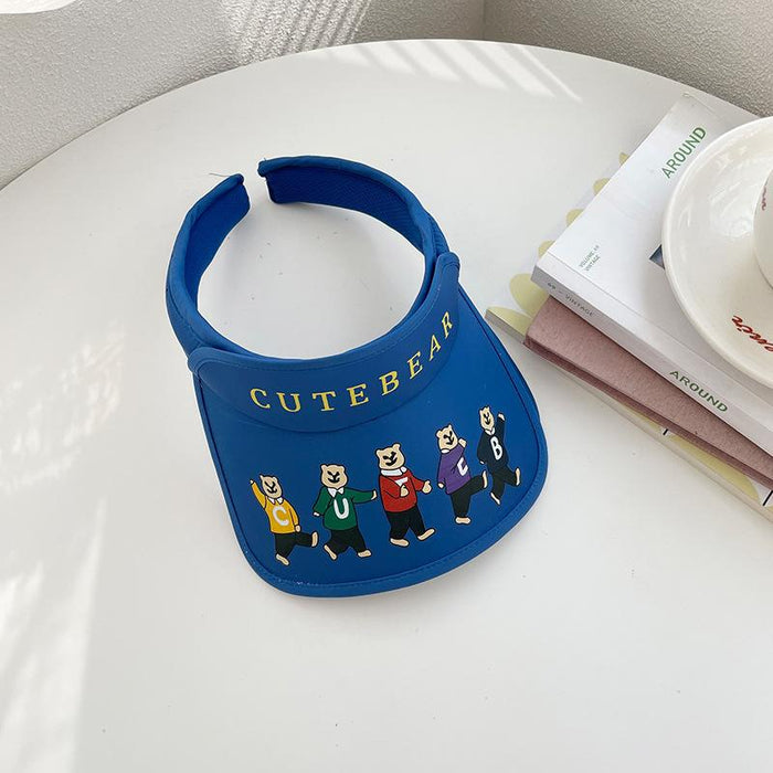 Summer Cute Cat Ears Children‘s Wide Brim Sun Hat