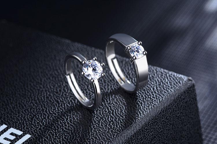 New Simple Creative Couple Opening Ring