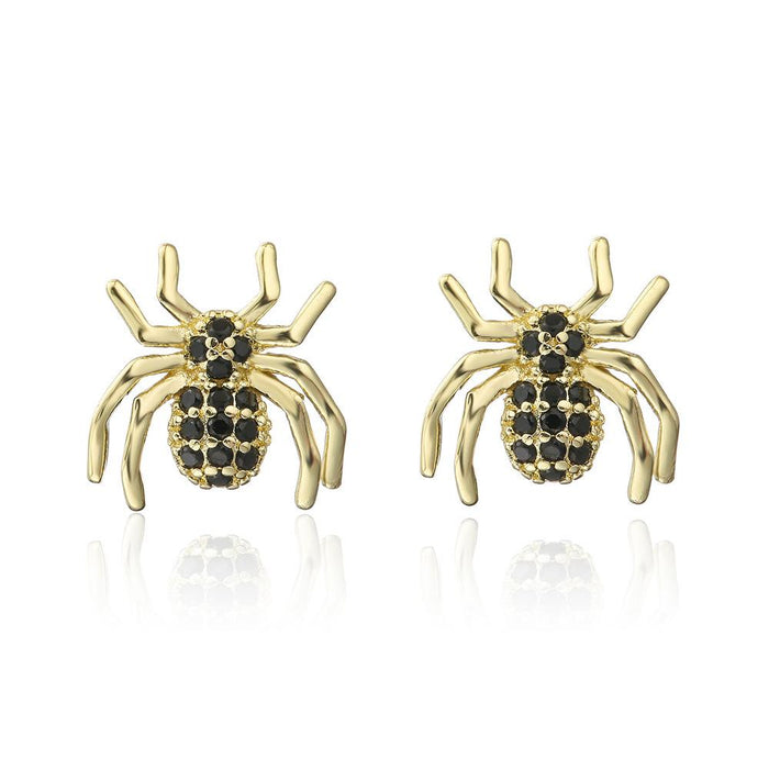 New Insect Series Gold Personalized Zircon Earrings