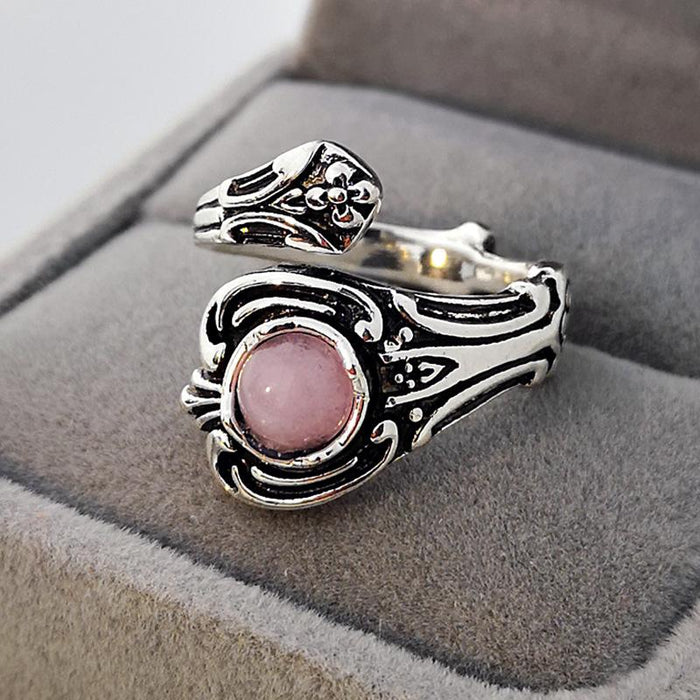 New Vintage Creative Rose Gem Couple Ring