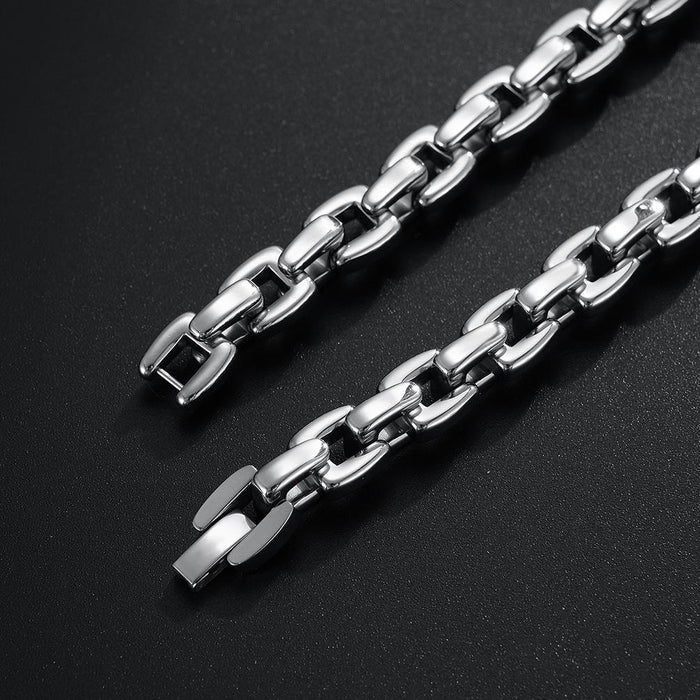 Hip Hop Silver Thick Chain Cross Chain Necklace Male