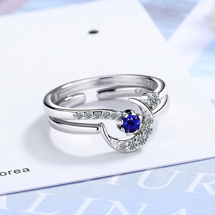 New Star Moon Index Finger Ring Fashion Opening Ring