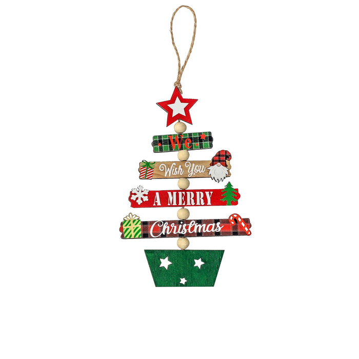 Christmas Wooden Decorative Pendant Christmas Tree Ornaments