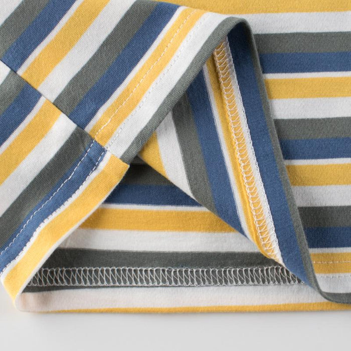 Children's short sleeved T-shirt half sleeved striped top