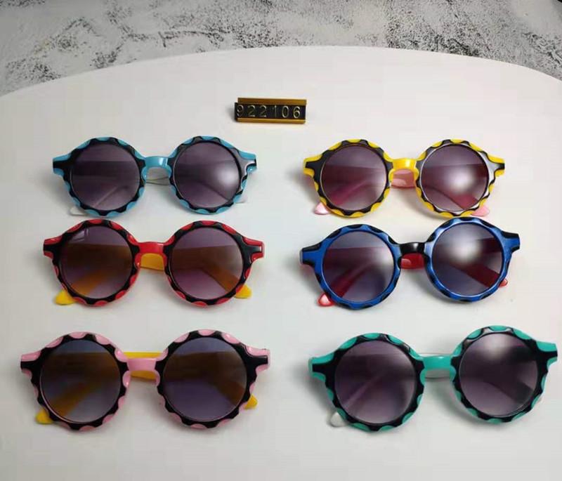 Two color retro round single beam Sunglasses