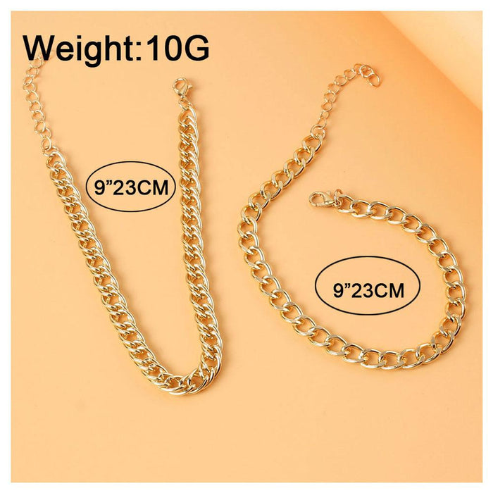 Fashion gold chain retro double-layer foot decoration personalized foot chain