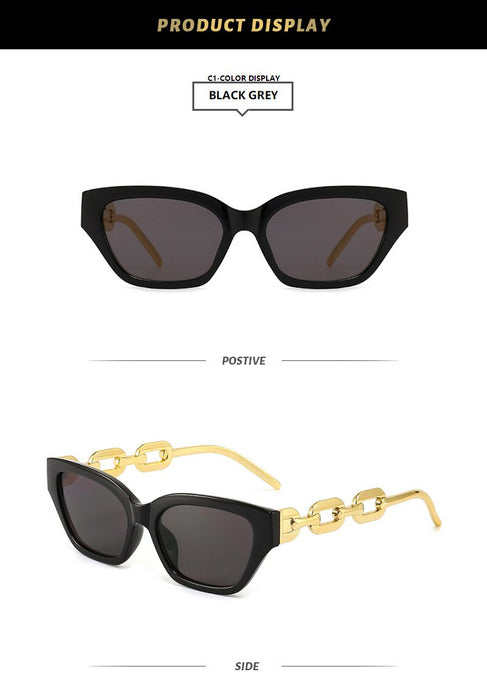 Chain hip hop square Sunglasses