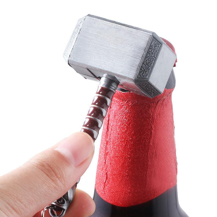 Creative Thor Hammer Bottle Opener Key Chain Metal Pendant