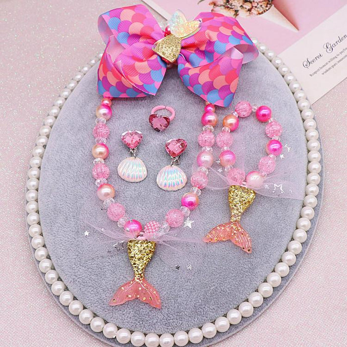 New Children's Necklace Set Fishtail Shell Accessories