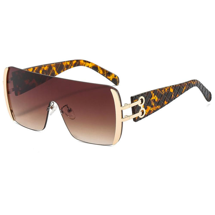 Metal conjoined Sunglasses gradient UV protection