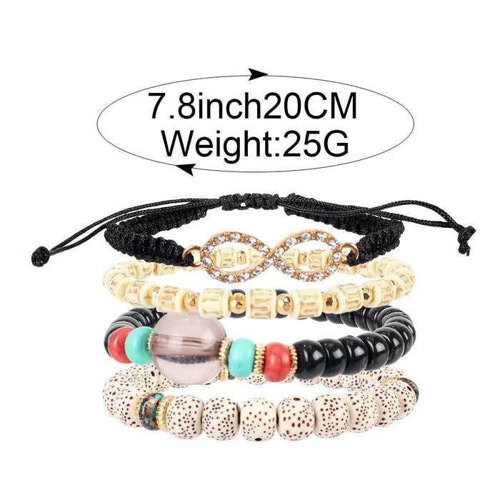 New Bohemian Elastic Beaded Bracelet Set