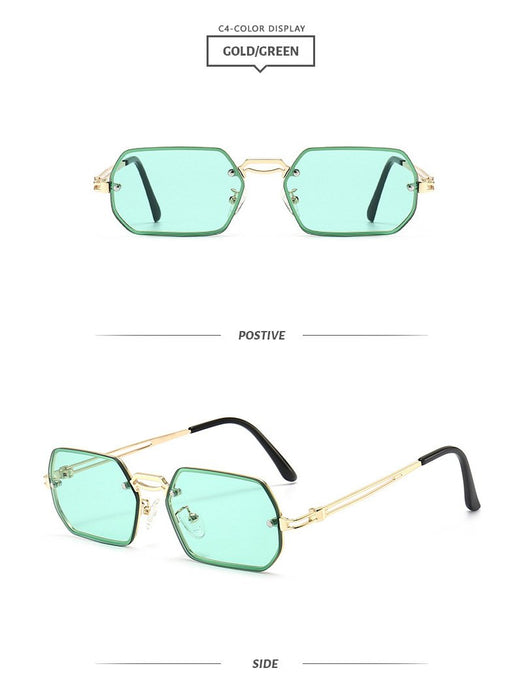 Metal sunglasses personality small frame