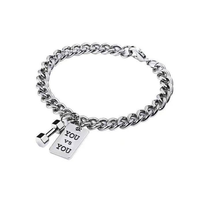 New Retro Titanium Steel Letter Personality Couple Bracelet