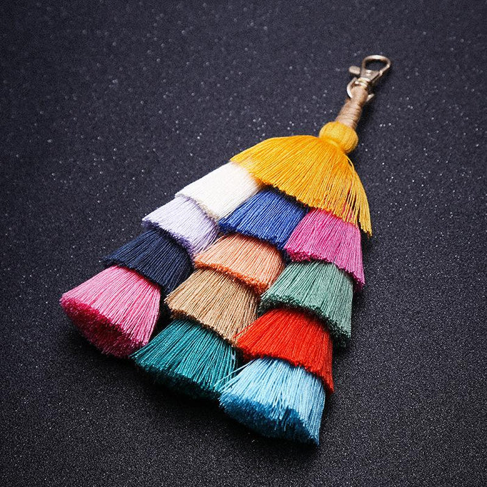 Fashion Creative Bohemian Tassel Handmade Keychain