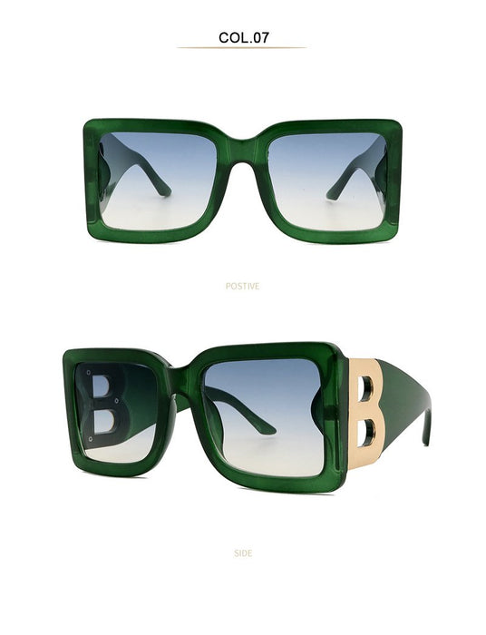 Large frame B letter Sunglasses