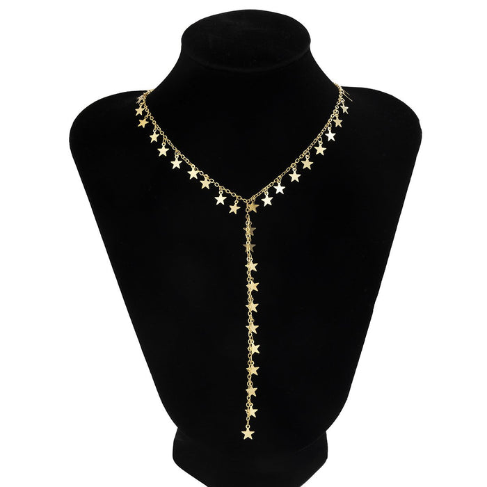 Versatile Long Y-shaped Star Tassel Sweater Chain Necklace