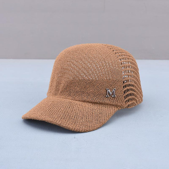 Summer Outdoor Letter M Hollow Baseball Cap