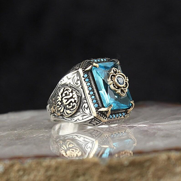 Popular Vintage Style Inlaid Zircon Ring