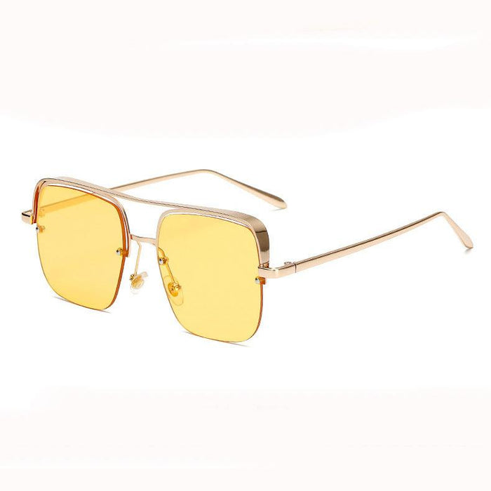 Fashionable Simple Decorative Plain Half Frame Sunglasses