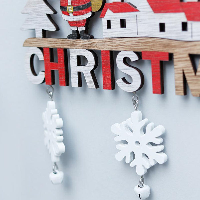 2022 Wooden Christmas Door Hanging Oranments